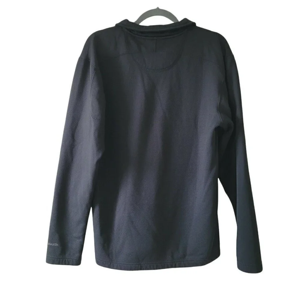 The North Face Men's TKA Stealth 1/4 Zip Sweatshirt Fleece Lined Black Medium